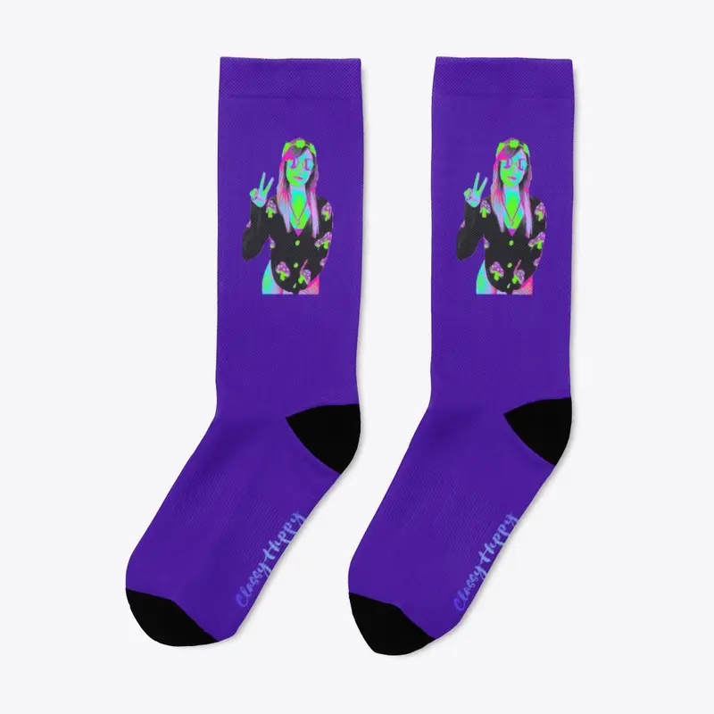 Classy Peace Socks